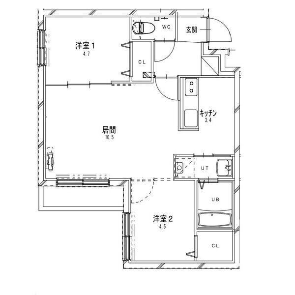シティプレミア環状通東（203） 間取り図画像
