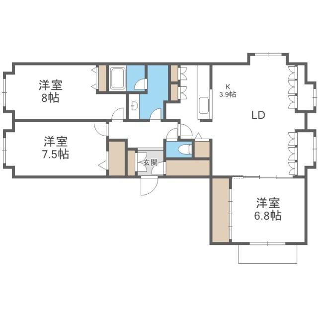 ベンデミア１８（301） 間取り図画像