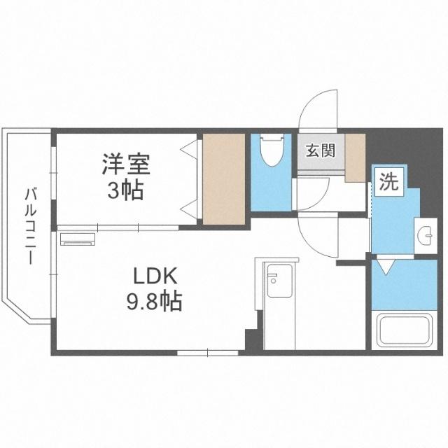 マルシェ八軒（403） 間取り図画像