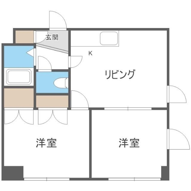 ダイユウハイツ伏古（301） 間取り図画像