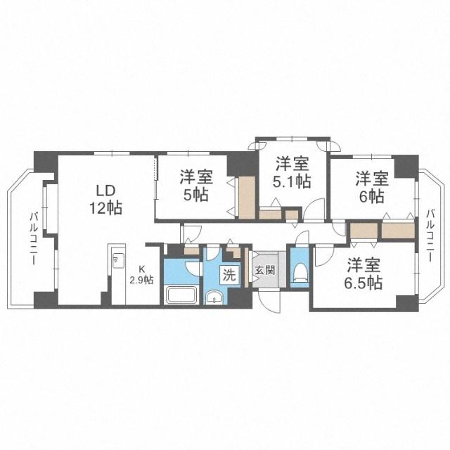 ダイアパレス栄町南（801） 間取り図画像