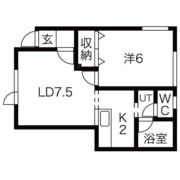 ドエル元町（206） 間取り図画像
