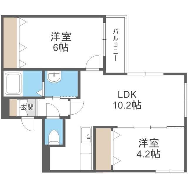 ネコオール麻生（302） 間取り図画像