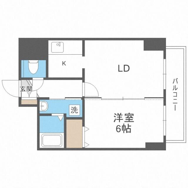 ドーリス札幌（303） 間取り図画像