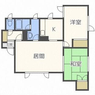 ノーブル伏古Ｂ（202） 間取り図画像