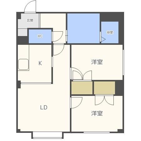 ハイコート北２３（401） 間取り図画像