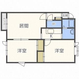 ハイツｋ（101） 間取り図画像
