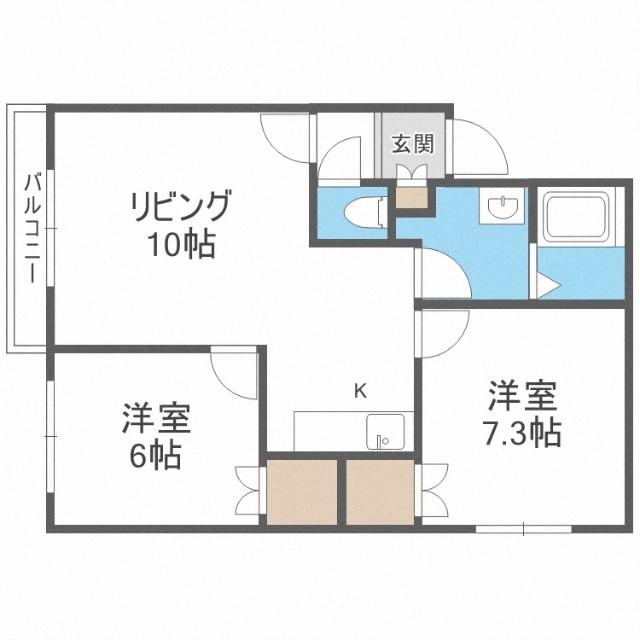 パールハイム４０（303） 間取り図画像