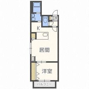ルーミスト八軒東（203） 間取り図画像
