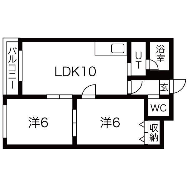 フランネル２３（401） 間取り図画像