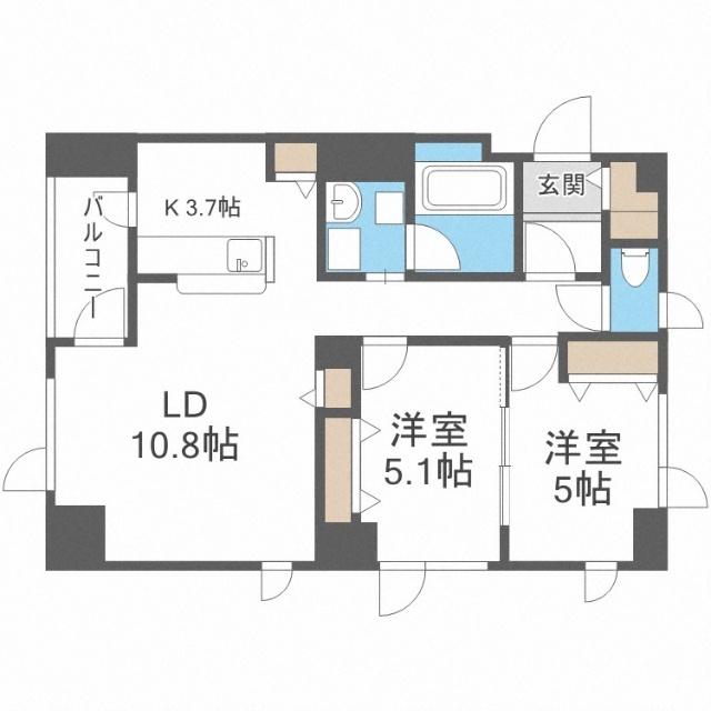 フルリール美香保（402） 間取り図画像