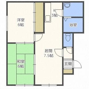 フラワーハイム栄町（201） 間取り図画像