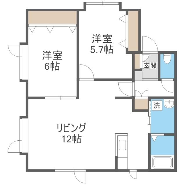 フラワービレッジ（203） 間取り図画像