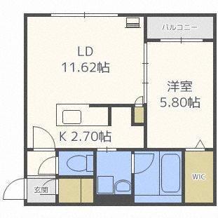 ヴィアラ山の手７７（302） 間取り図画像