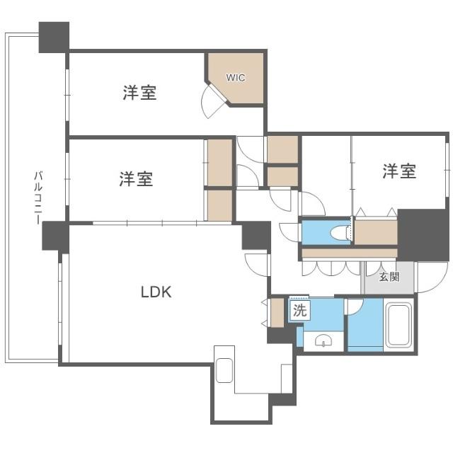 ヴェルビュタワー琴似（2803） 間取り図画像