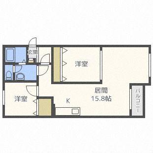 山の手パークハイツ（404） 間取り図画像