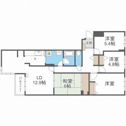山の手シティハウス（303） 間取り図画像