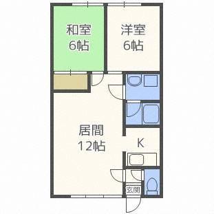 宮の沢３・５ハイツ（203） 間取り図画像