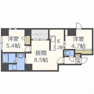 東十字街マンション（301） 間取り図画像
