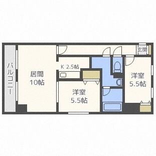 ベルヴィ丘珠（703） 間取り図画像