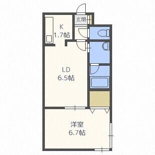 メゾンエクレーレ北１８条（302） 間取り図画像