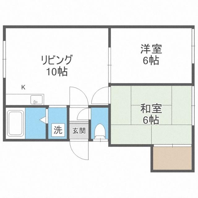 メゾンドール４４（203） 間取り図画像