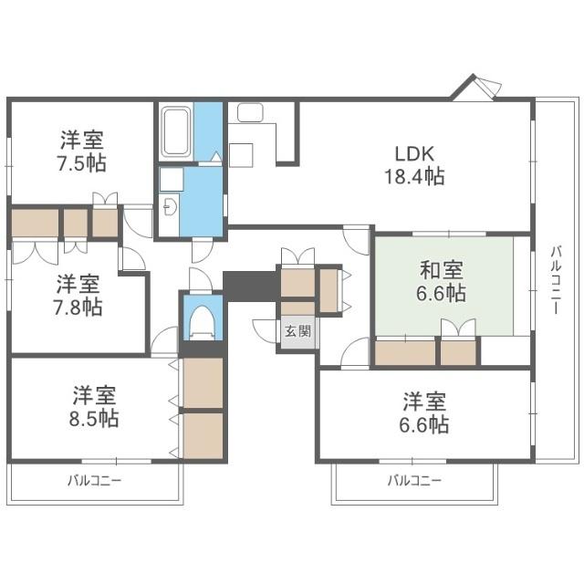 メゾンドゥプラトー（401） 間取り図画像