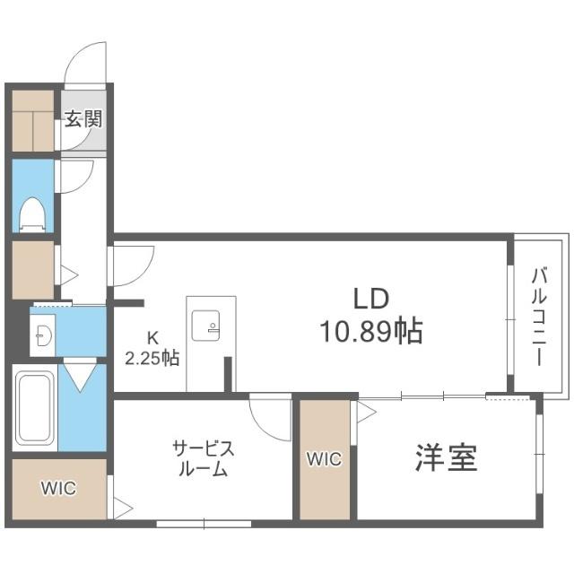 ＢＰＲレジデンス二十四軒（旧ＵＲＢＡＮ　ＦＬＡＴＳ二十四軒（101） 間取り図画像
