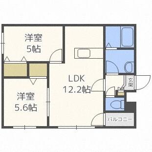 メゾンクー・ドゥ・クールⅥ（301） 間取り図画像