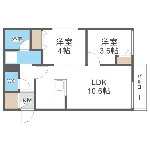 メニーズコート元町北（203） 間取り図画像