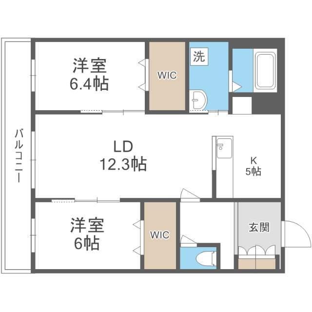 ＢａｍｂｉｎｏＹａｍａｎｏｔｅ（401） 間取り図画像