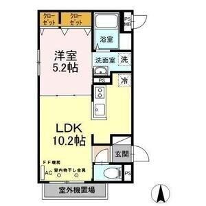 Ｄ−ｒｏｏｍ発寒南（101） 間取り図画像