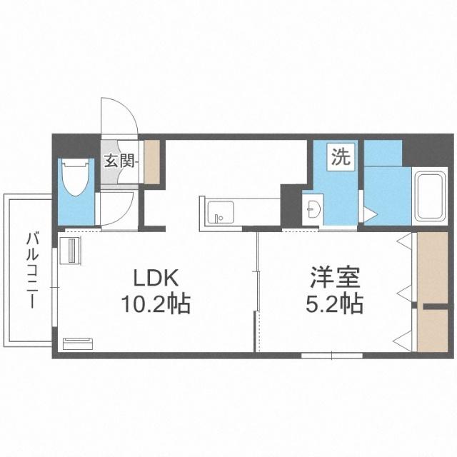 Ｄ−ｒｏｏｍ発寒南（203） 間取り図画像