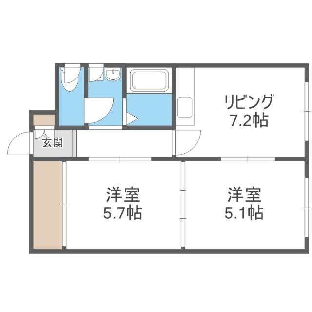 ライフゾーン野口（203） 間取り図画像