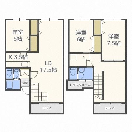 Ｇｌｅｂｅ西野（グリーブ　ニシノ）（101） 間取り図画像