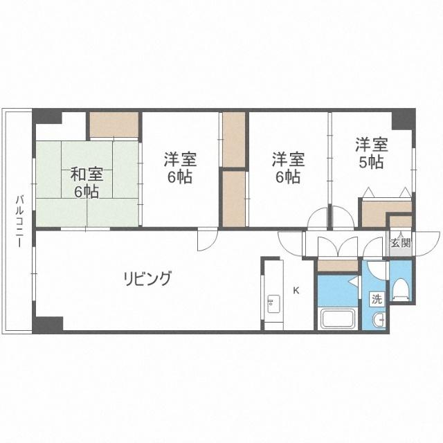 リベル元町（707） 間取り図画像