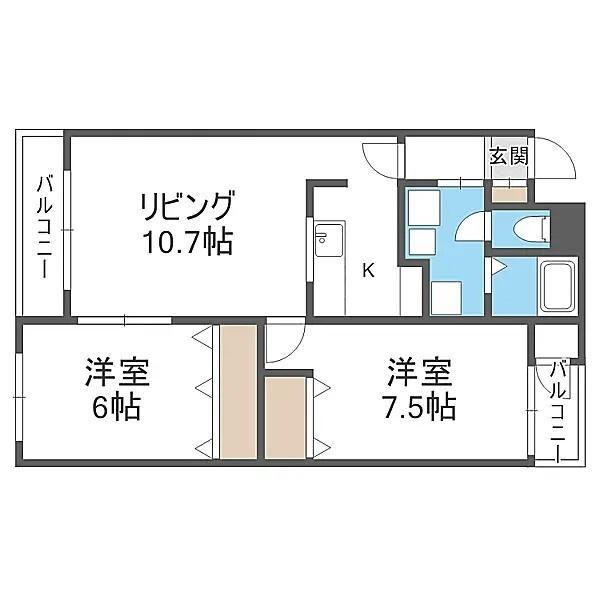 ル・ボヌール（202） 間取り図画像