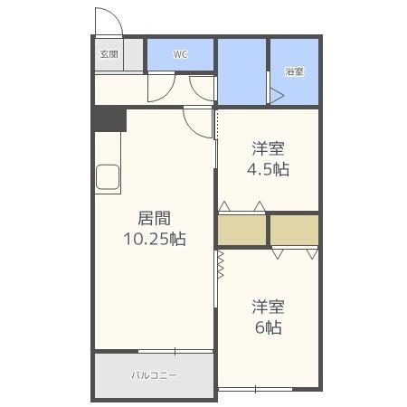 レガート北２４（203） 間取り図画像