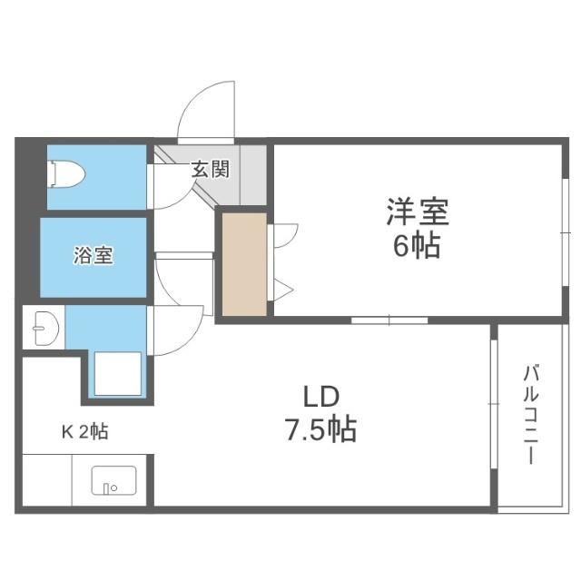 クオーレ円山（101） 間取り図画像