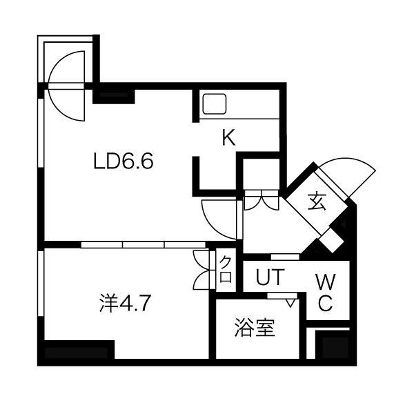 クオーレ円山公園（201） 間取り図画像