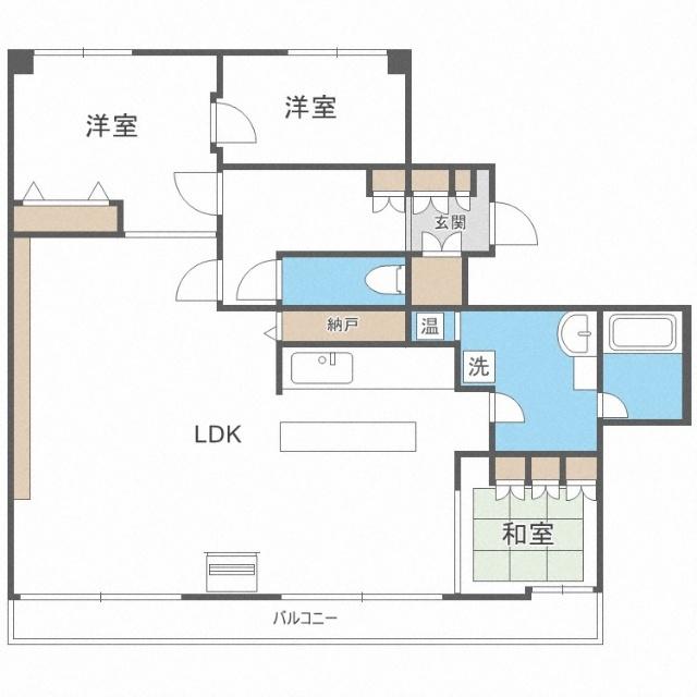 シーアイマンション円山Ｅ棟（1414） 間取り図画像