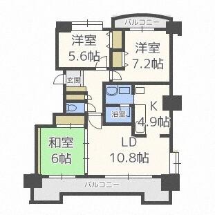 第３エクセルナガタ（605） 間取り図画像