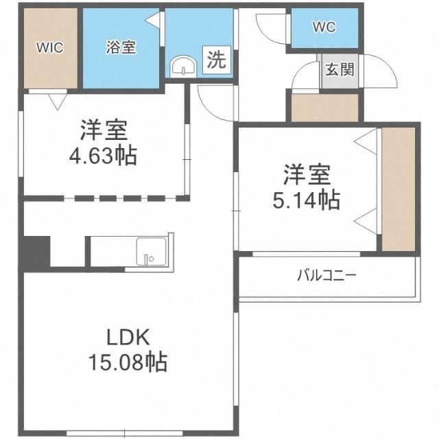 コローレ８１９（402） 間取り図画像