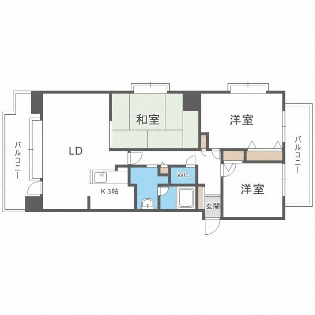 サンタの館裏参道（701） 間取り図画像