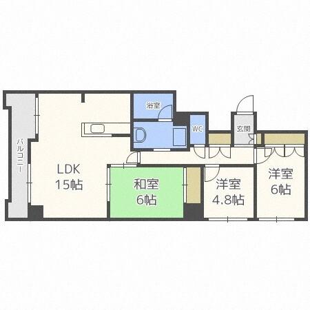 ダイアパレス北円山第２（206） 間取り図画像