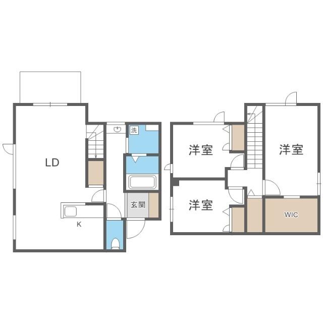 Ｌｅａｆｙ　Ｆｏｒｅｔ　Ｂ棟（B-2） 間取り図画像