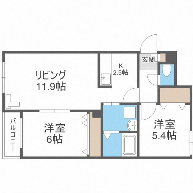 ｇｒａｎ　ｆｅｌｉｚ　Ｎ１９（203） 間取り図画像