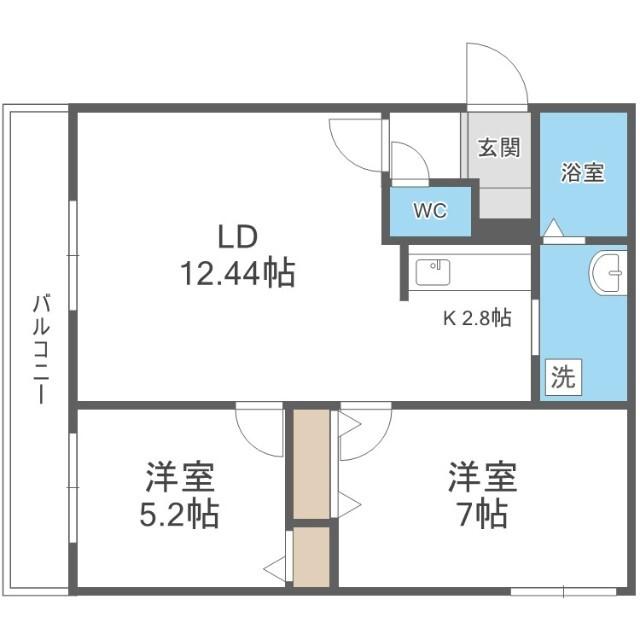 ＫＯＫＯＭＯ北１３条（306） 間取り図画像