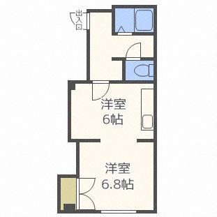 クィーンパーク（405） 間取り図画像