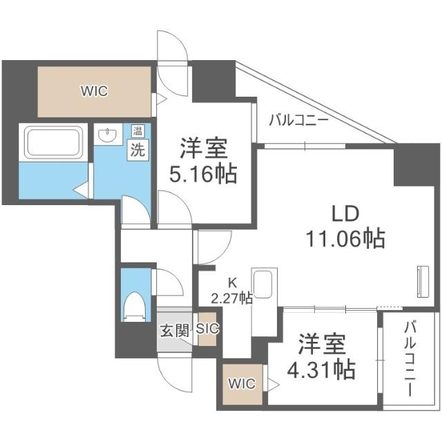 ウェルズＮ５（1101） 間取り図画像